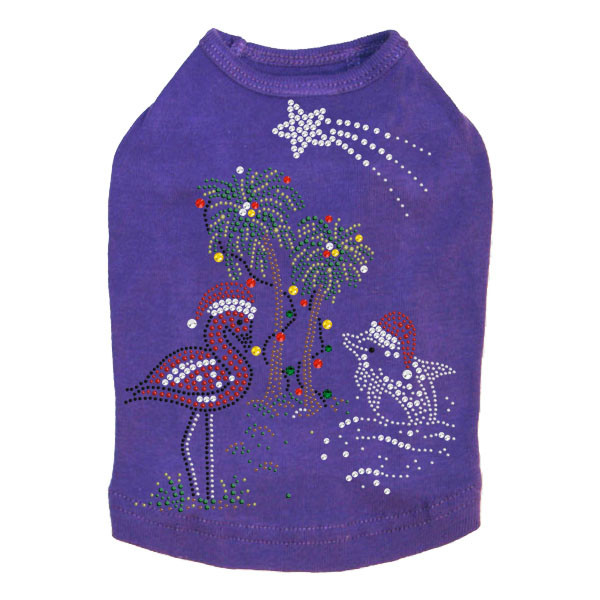 Tropical Christmas - Purple Dog Tank