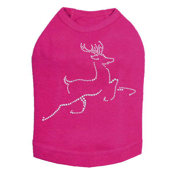 Nailhead Reindeer - Fuchsia Dog Tank