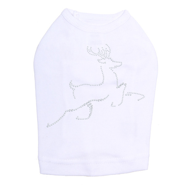 Nailhead Reindeer - White Dog Tank