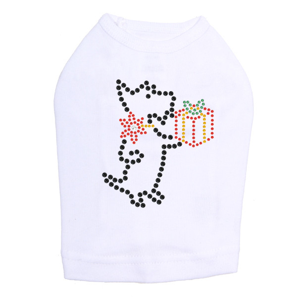 Scotty with Gift - White Dog Tank