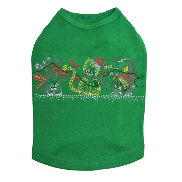 Christmas Cats - Kelly Green Cat Tank
