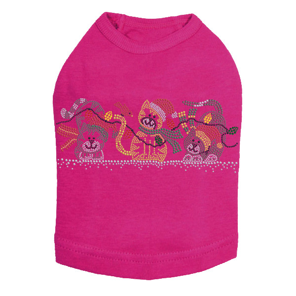Christmas Cats - Fuchsia Cat Tank