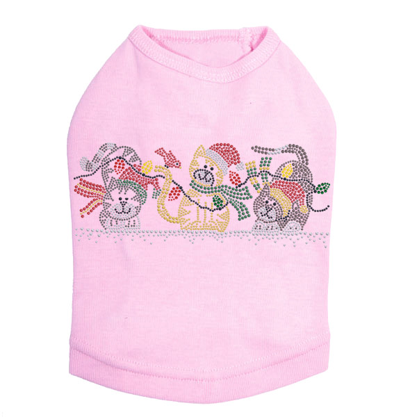 Christmas Cats - Pink Cat Tank