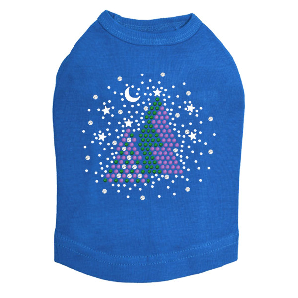 Purple & Green Christmas Trees with Swarovski Snowflakes - Royal Dog Tank