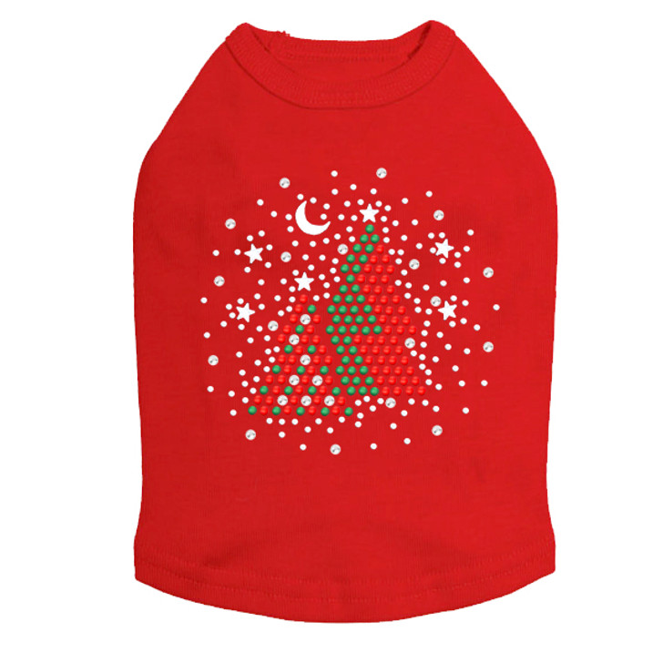 Red & Green Christmas Trees with Swarovski Snowflakes - Red Dog Tank