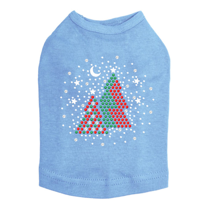Red & Green Christmas Trees with Swarovski Snowflakes - Blue Dog Tank