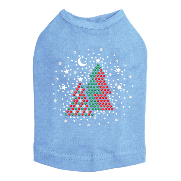 Red & Green Christmas Trees with Swarovski Snowflakes - Blue Dog Tank