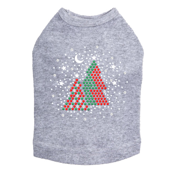 Red & Green Christmas Trees with Swarovski Snowflakes - Gray Dog Tank