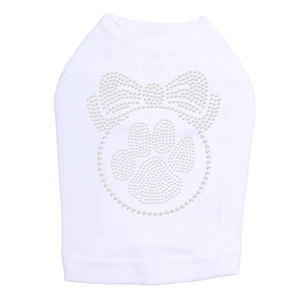 Paw Ornament - White Dog Tank