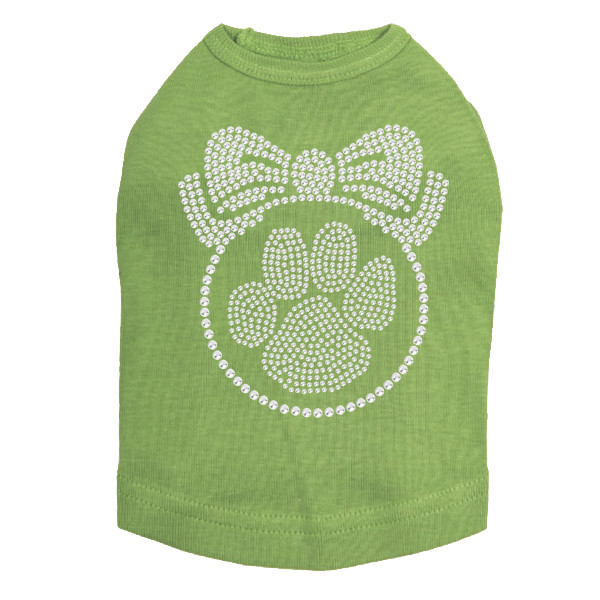 Paw Ornament - Lime Dog Tank