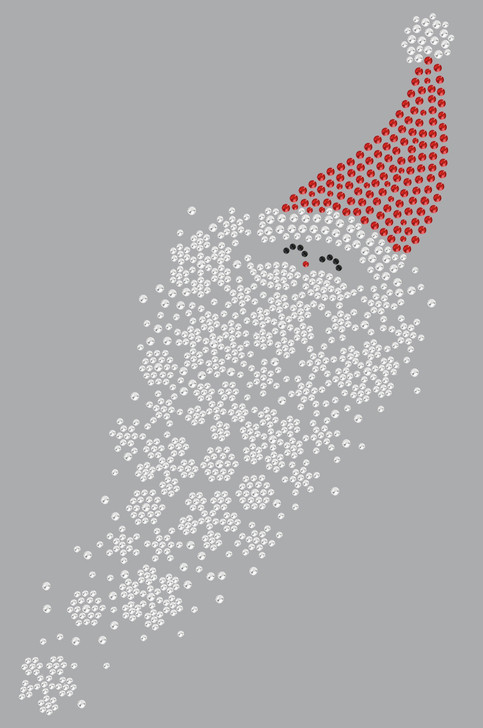 Santa Face with Snowflake Beard - Gray Women's T-shirt