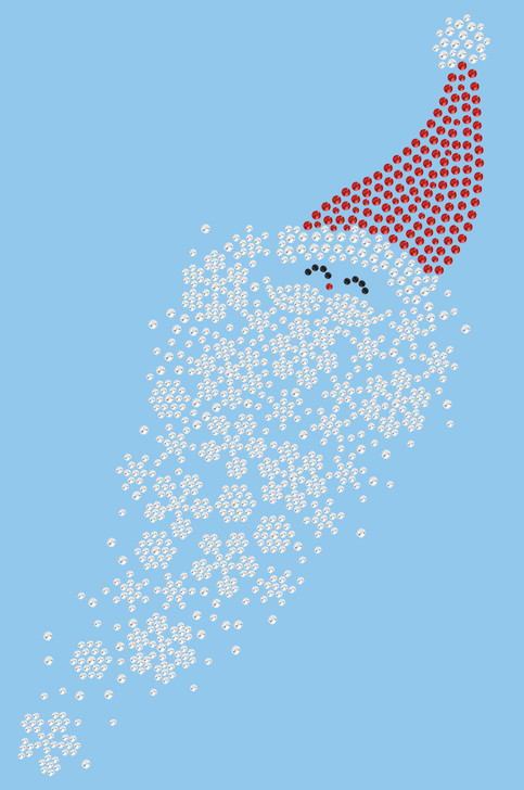 Santa Face with Snowflake Beard - Light Blue Women's T-shirt