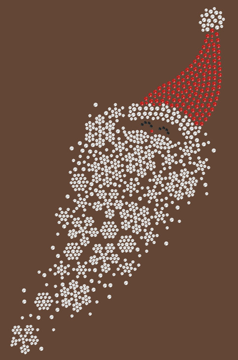 Santa Face with Snowflake Beard - Brown Women's T-shirt