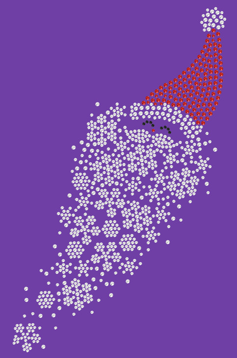 Santa Face with Snowflake Beard - Purple Women's T-shirt