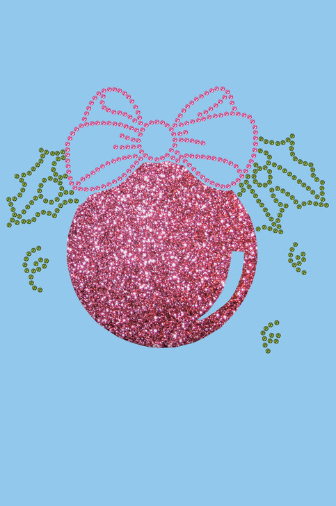 Pink Glitter Ornament - Light Blue Women's T-shirt