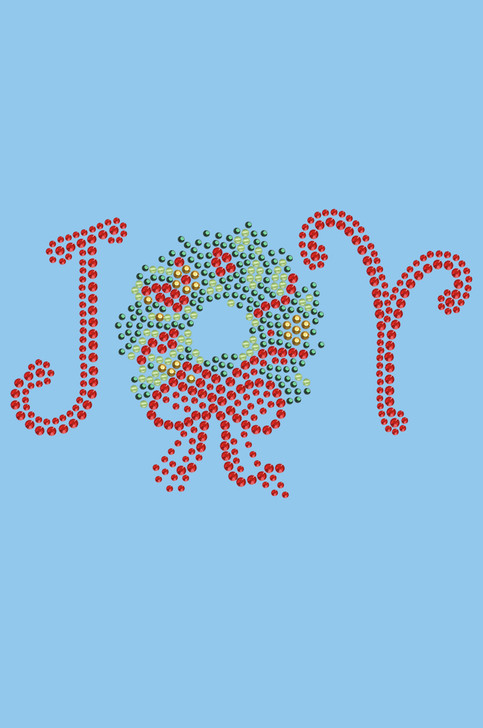 Joy Christmas Wreath - Light Blue Women's T-shirt