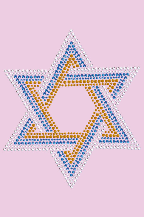 Star of David - Large (Blue, Silver, & Gold) - Women's T-shirt