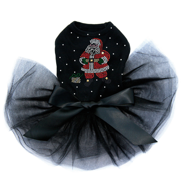 Santa with Snowflakes  - Black Tutu