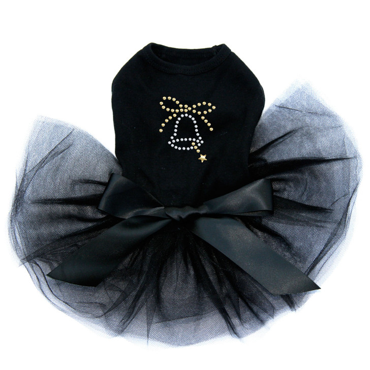 Nailhead Christmas Bell  - Black Tutu