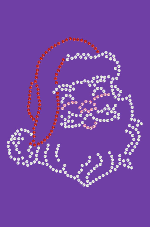 Santa Face Small - Purple Bandana