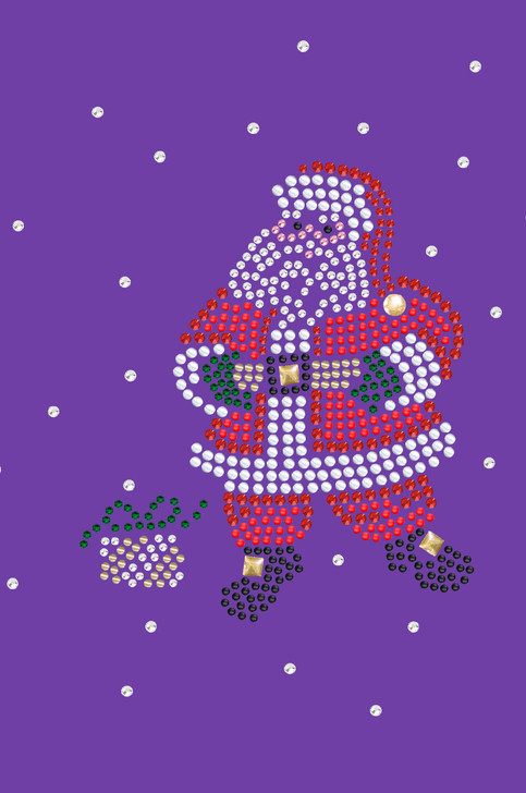 Santa with Snowflakes - Purple Bandana