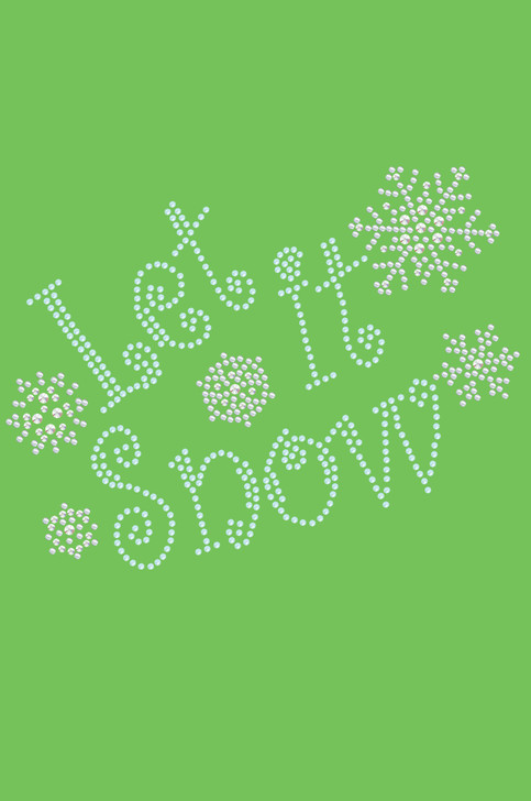 Let it Snow - Lime Green Bandana