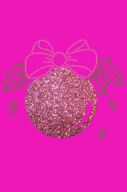Pink Glitter Ornament - Hot Pink Bandana