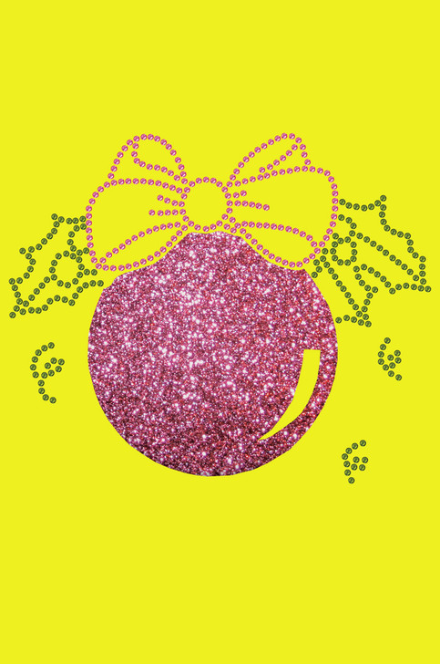 Pink Glitter Ornament - Yellow Bandana