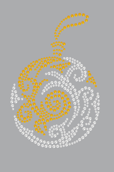 Gold & Silver Christmas Ornament - Gray Bandana