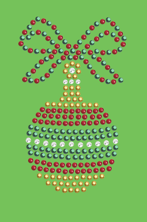 Red, Green, & Gold Christmas Ornament - Lime Green Bandana