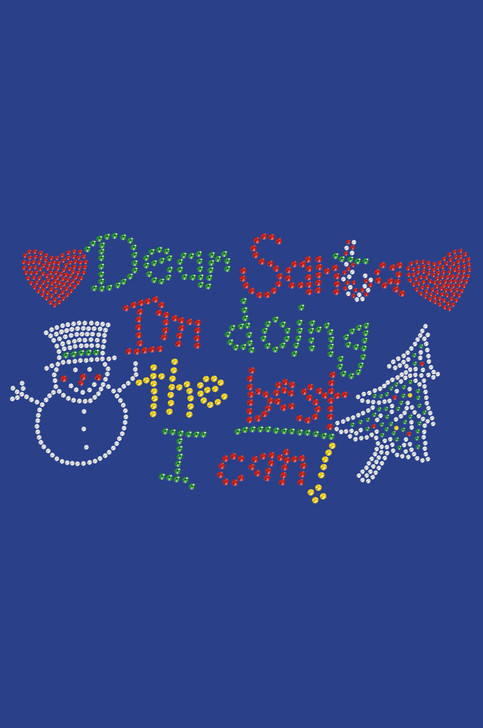 "Dear Santa I'm Doing the Best I Can" - Royal Blue Bandana