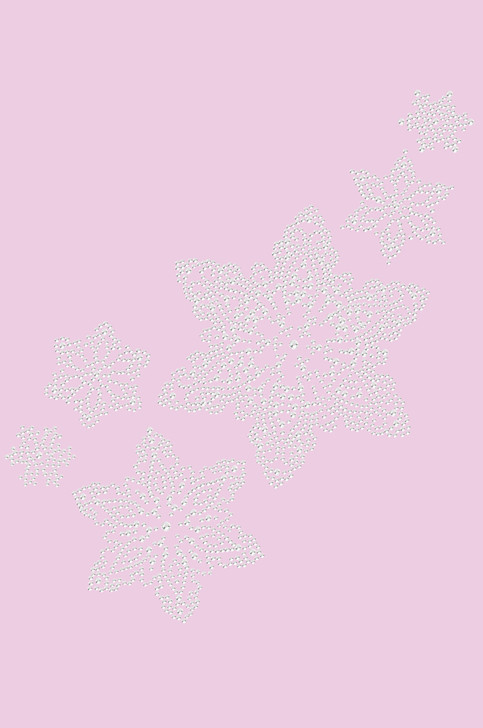Rhinestone Snowflakes - Light Pink Bandana