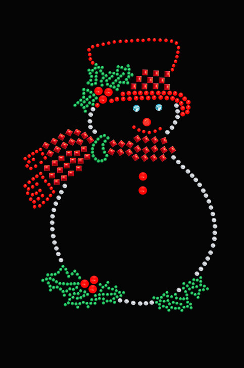 Snowman Outline - Black Bandana