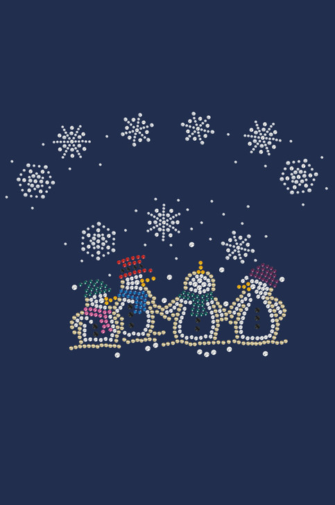 Snowman Family - Navy Bandana