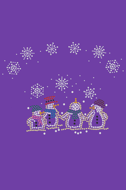Snowman Family - Purple Bandana