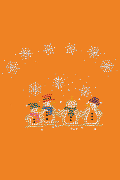 Snowman Family - Orange Bandana