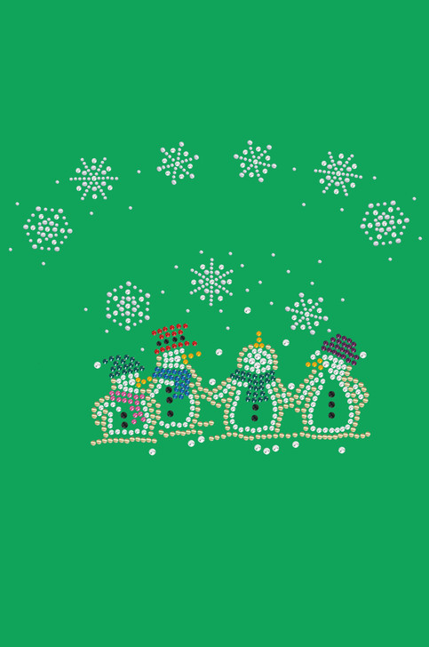 Snowman Family - Kelly Green Bandana