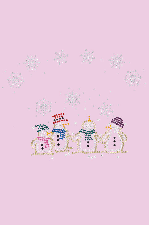 Snowman Family - Light Pink Bandana