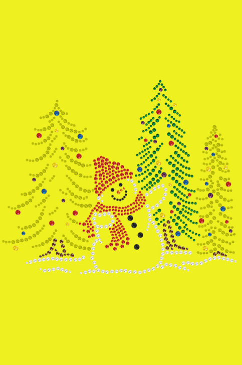 Snowman in Trees - Yellow Bandana