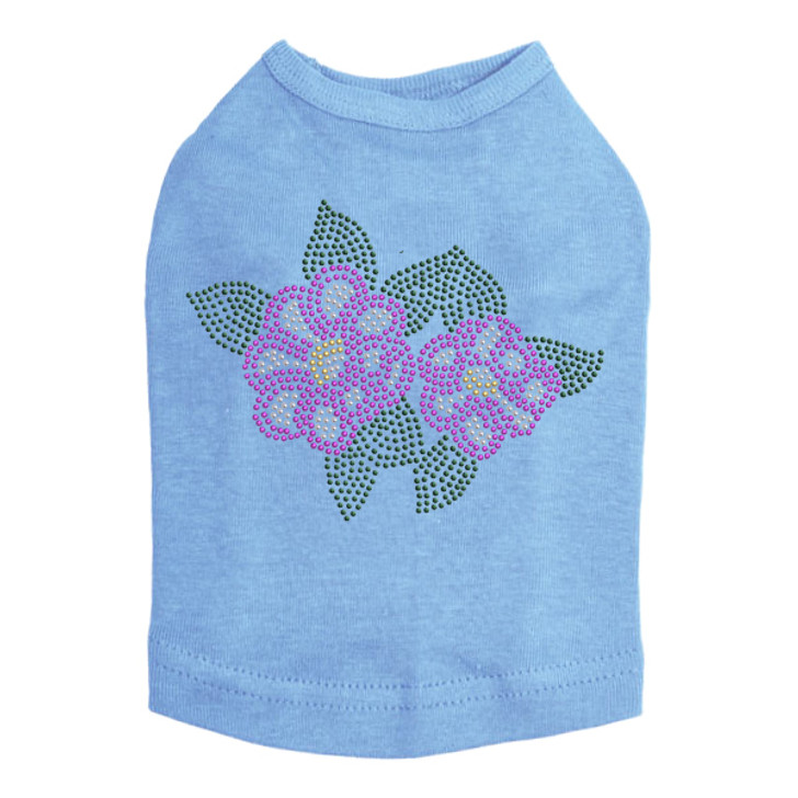 Magenta Flowers dog tank for large and small dogs.