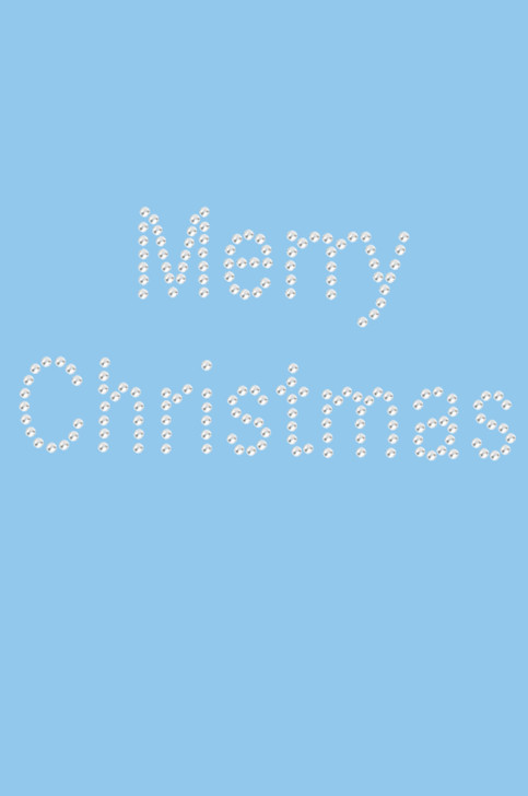 Merry Christmas - Light Blue Bandana