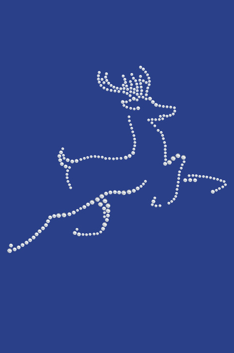 Nailhead Reindeer - Royal Blue Bandana