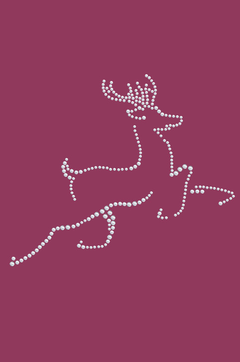 Nailhead Reindeer - Burgundy Bandana