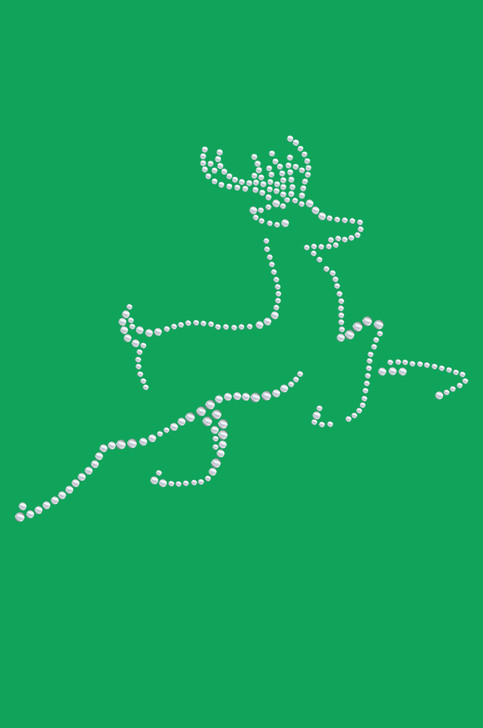 Nailhead Reindeer - Kelly Green Bandana