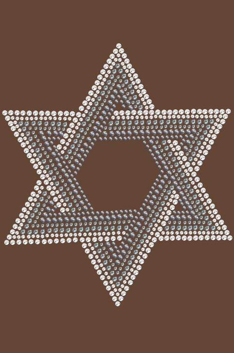 Star of David Crystal and Gray (Large) - Bandanna