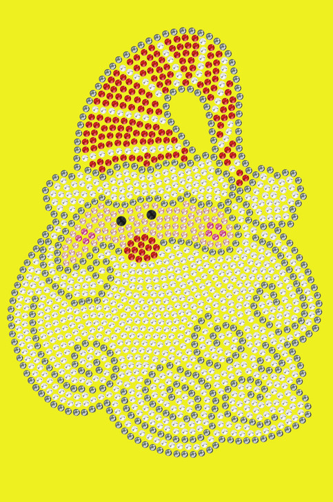 Santa Face with Swirls in Beard - Yellow Bandana