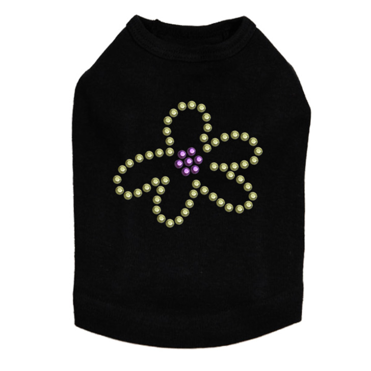 Lime & Purple Flower dog tank for large and small dogs.