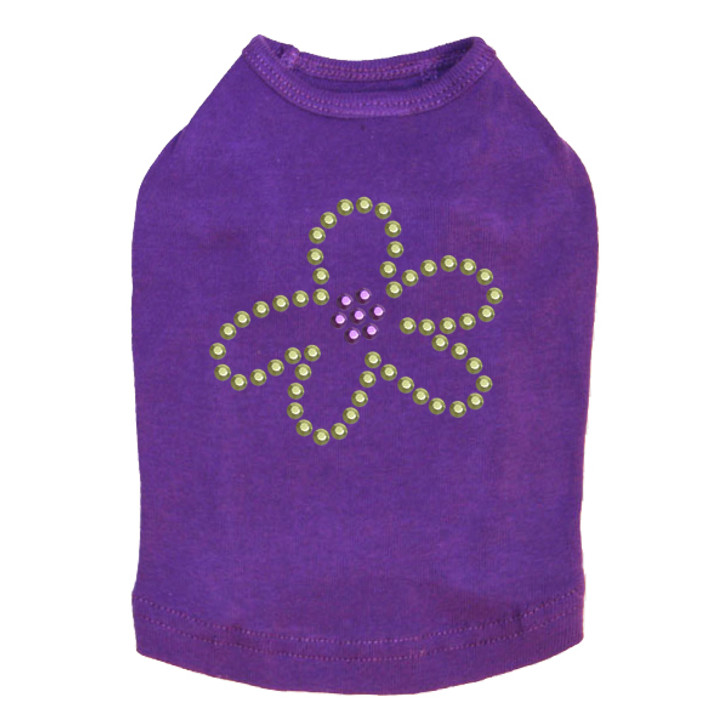 Lime & Purple Flower dog tank for large and small dogs.