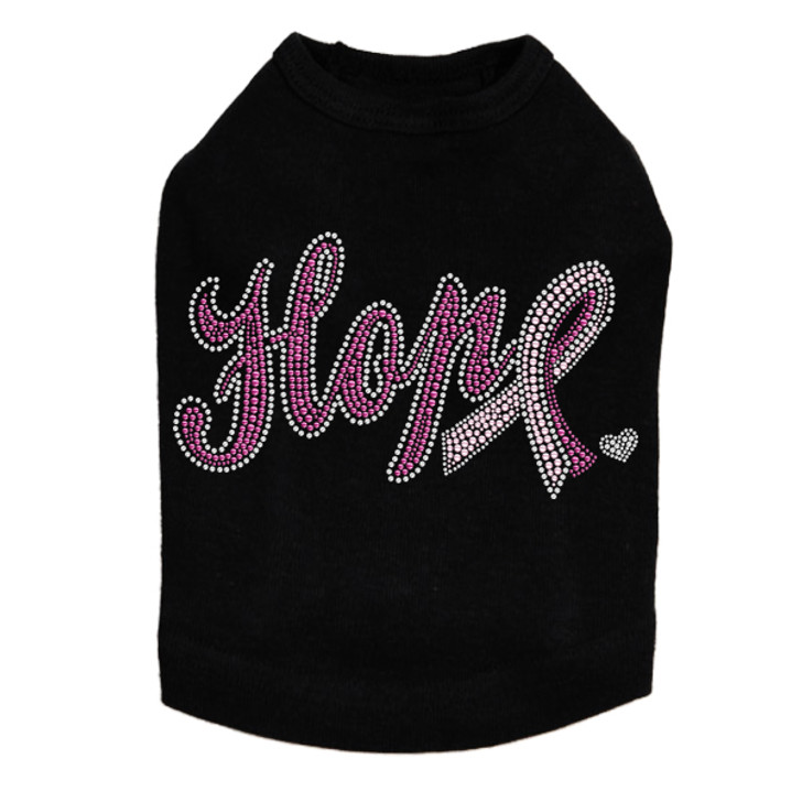 Hope with Cancer Ribbon Dog Tank