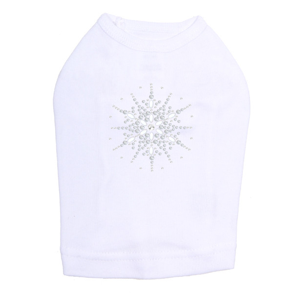 Snowflake #2  - White Dog Tank